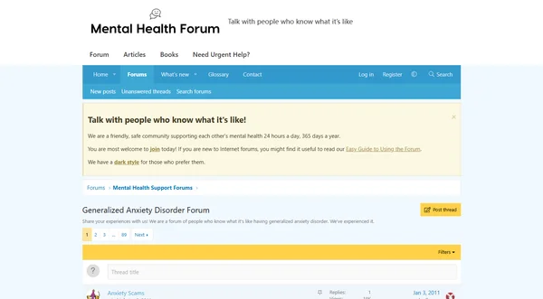Mental Health Forum - Generalized Anxiety Disorder