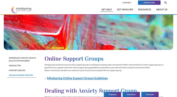 Mindspring Mental Health Alliance - Dealing with Anxiety Support Group