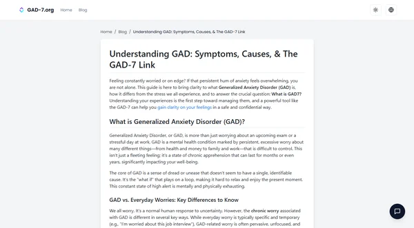Understanding GAD: Symptoms, Causes, & The GAD-7 Link