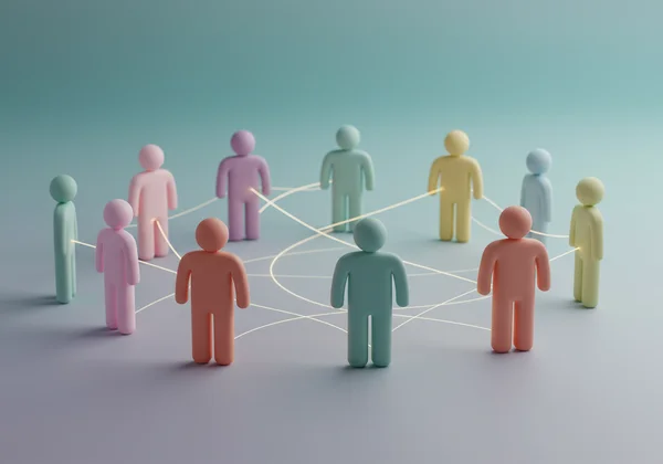 A diverse community engaged in a supportive and open discussion