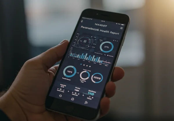 Personalized mental health report on a digital device.