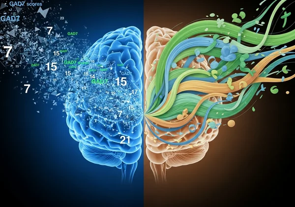 AI analyzing GAD7 scores for personalized mental health
