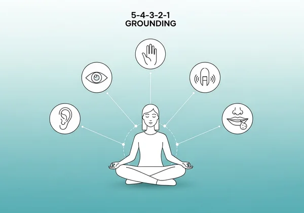The 5-4-3-2-1 grounding technique for anxiety.