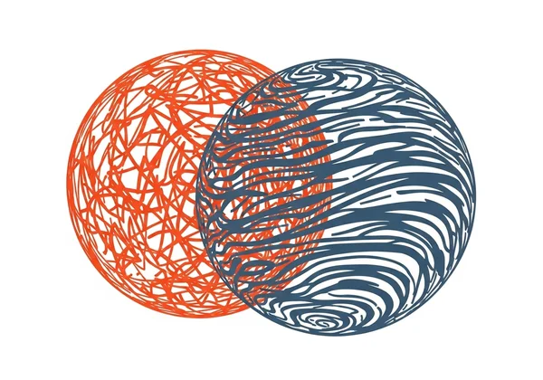 Two overlapping circles showing anxiety and depression comorbidity